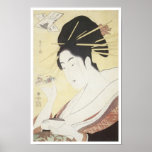 A Poem by Kisen Hoshi, Eishi, 1795 posters