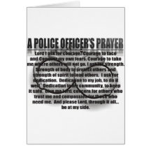 A POLICE OFFICER'S PRAYER CARD