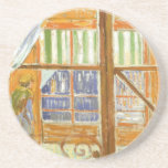 A Pork Butcher's Shop Window by Vincent van Gogh Beverage Coaster