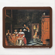 A Portrait Of A Musician Family By Hooch Pieter De Mousepad
