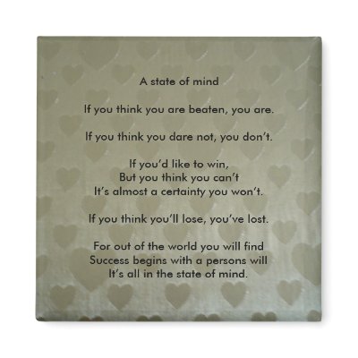 A Positive State of Mind Refrigerator Magnet by Motivational_Gifts