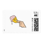 a potato chip with dip postage