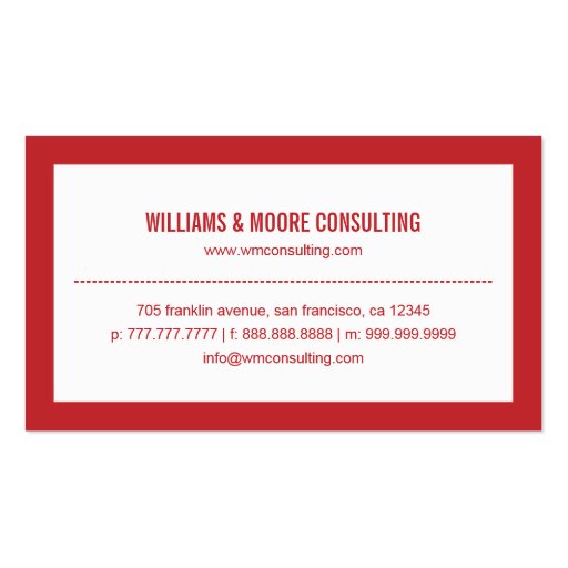 A Powerful Hi - Modern Business Card - Red (back side)