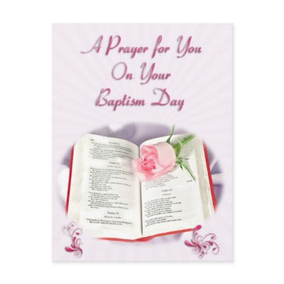 A prayer for a Baptism Post Card by Eggznbeenz