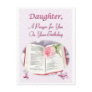 A prayer for a Daughter on her Birthday Postcard