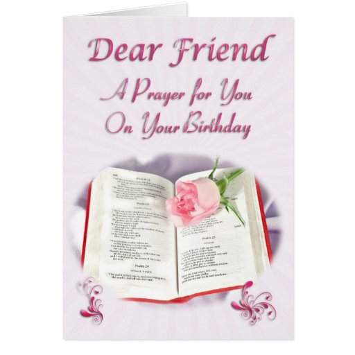 A prayer for a friend on her Birthday Card | Zazzle