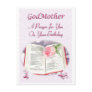 A prayer for a God Mother on her Birthday Postcards