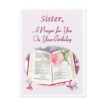 A prayer for a Sister on her Birthday Postcards