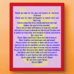 A Prayer For Our Soldiers plaques