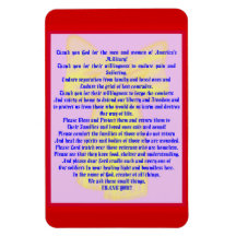 A Prayer For Our Soldiers Rectangular Magnet
