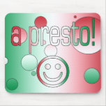 A Presto! Italy Flag Colors Pop Art Mouse Pad
