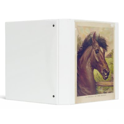 A Prince of the Blood by Currier & Ives Horse Head 3 Ring Binders by wallarts