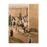 A procession, Kairwan, Tunisia classic Photochrom Post Card