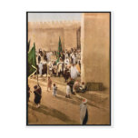 A procession, Kairwan, Tunisia classic Photochrom Postcard
