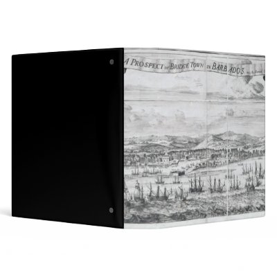 A Prospect of Bridge Town in Barbados Vinyl Binder by bridgemanart