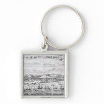 A Prospect of Bridge Town in Barbados Key Chain