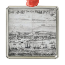 A Prospect of Bridge Town in Barbados Christmas Tree Ornament