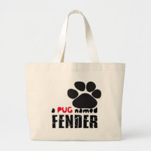 A Pug Named Fender Logo Bags