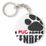 A Pug Named Fender Logo Keychain