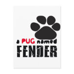 A Pug Named Fender Logo Postcards