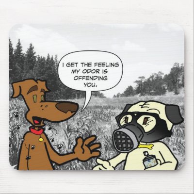 A Pug Named Fender Mousepad - Gas Face by apugnamedfender