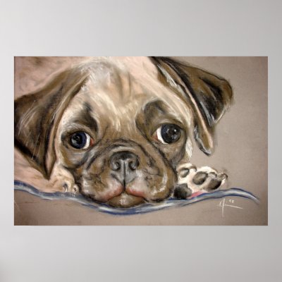A Pug Puppy Eyes Posters by nicdoll2
