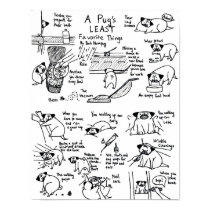 A Pug's Least Favorite Things Print