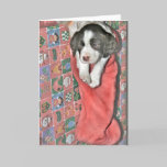 A Puppy For Christmas Card