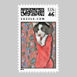 A Puppy For Christmas Postage Stamp