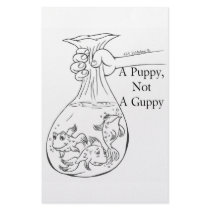 A Puppy, Not a Guppy bag of guppies stationery