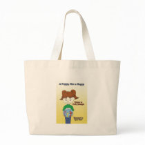 A Puppy Not A Guppy cover Tote Bags