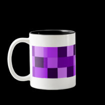 A purple display mugs