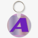 A purple monogram keychains by DonnaGrayson A purple monogram keychains