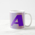 A purple monogram mugs by DonnaGrayson A purple monogram mugs