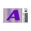 A purple monogram postage by DonnaGrayson A purple monogram postage