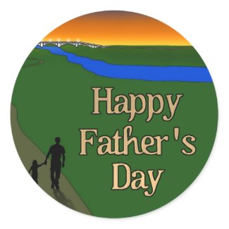 A Quiet Father & Son Walk sticker