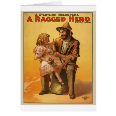 A RAGGED HERO Vintage Theater Poster Card by posterbaby