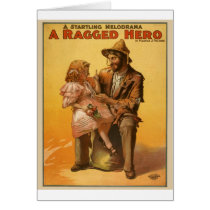 A RAGGED HERO Vintage Theater Poster cards by posterbaby A RAGGED HERO Vintage Theater Poster cards