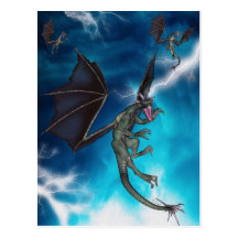 A Rain of Dragons Artwork Postcard