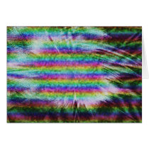 A rainbow colored card
