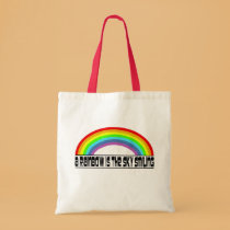 A Rainbow Is The Sky Smiling bags