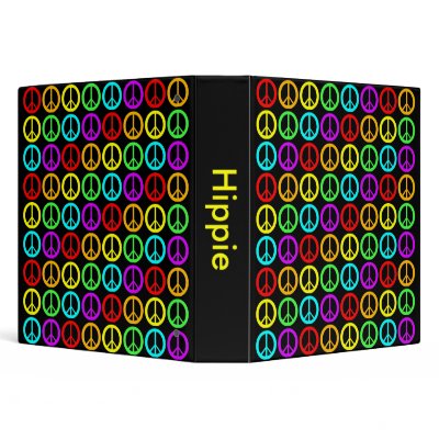 A Rainbow Of Peace Signs Binder by kchippie