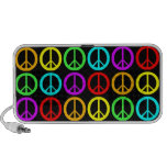 A Rainbow Of Peace Signs Laptop Speakers
