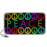 A Rainbow Of Peace Signs w/Text Mp3 Speaker