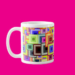 A Rainbow of Squares Coffee Mugs
