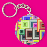 A Rainbow of Squares Keychain
