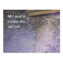 A Rainy Day, and You Post Card