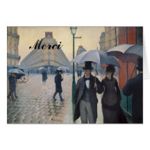 A Rainy Day in Paris by Gustave Caillebotte Card