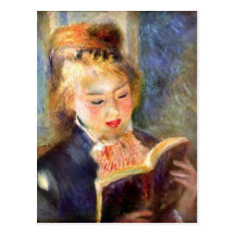 A reading girl1 by Pierre Renoir Postcard