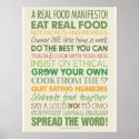 A Real Food Manifesto Poster